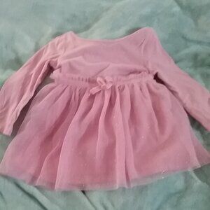 Cat&Jack Girl's Long Sleeved Tulle Dress, 12 Months